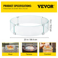 Fire Pit Wind Guard 23x23x6 Tempered Glass Flame Shield Propane