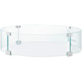 Fire Pit Wind Guard 23x23x6 Tempered Glass Flame Shield Propane