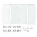 Fire Pit Wind Guard 23x23x6 Tempered Glass Flame Shield Propane