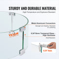 VEVOR Fire Pit Wind Guard 23x23x8in Tempered Glass Flame Shield