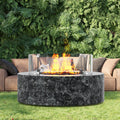 VEVOR Fire Pit Wind Guard 23x23x8in Tempered Glass Flame Shield