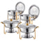 Chafing Dish 5Qt 4 Pack Stainless Steel Buffet Warmer Server Catering