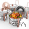 VEVOR Chafing Dish 5Qt 4 Pack Stainless Steel Catering Warmer Server
