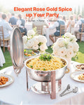 VEVOR Chafing Dish 5Qt 4 Pack Stainless Steel Catering Warmer Server