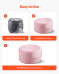 Round Bean Bag Chair 91cm Pink Velvet Removable Cover