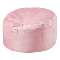 Round Bean Bag Chair 91cm Pink Velvet Removable Cover
