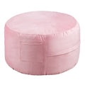 Round Bean Bag Chair 91cm Pink Velvet Removable Cover