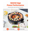 Hot Pot with Grill 1800W 2-in-1 Electric Smokeless Grill and Hot Pot