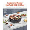 Hot Pot with Grill 1800W 2-in-1 Electric Smokeless Grill and Hot Pot