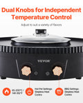 Hot Pot Grill 1800W 2-in-1 Electric Smokeless Non-Stick Cooker