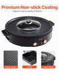 Hot Pot Grill 1800W 2-in-1 Electric Smokeless Non-Stick Cooker