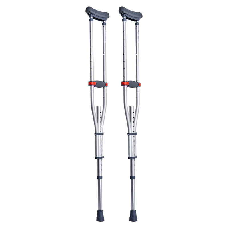 Underarm Crutches Aluminum Adjustable 1 Pair 300LBS Adult Height