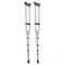 Underarm Crutches Aluminum Adjustable 1 Pair 300LBS Adult Height