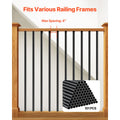Staircase Balusters 101 Pack, 660 mm Aluminum Stair Balusters, 19 mm Water-Proof Round Metal Spindle Railing, Hollow Deck Railing with Rail Caps & Screws for Stairs, Porch, Patio, Matte Black