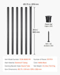 Aluminum Stair Balusters 101 Pack 660mm Hollow Spindles Matte Black