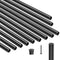 Staircase Balusters 51 Pack, 660 mm Aluminum Stair Balusters, 19 mm Water-Proof Round Metal Spindle Railing, Hollow Deck Railing with Rail Caps & Screws for Stairs, Porch, Patio, Fence, Black