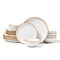 Ceramic Dinnerware Set 18 Piece White Service for 6 Plates Bowls