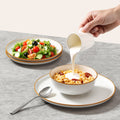 Ceramic Dinnerware Set 18 Piece White Service for 6 Plates Bowls