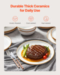 32 Piece Dinnerware Set Ceramic Plates Bowls Service for 8 White
