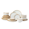 32 Piece Dinnerware Set Ceramic Plates Bowls Service for 8 White