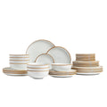 32 Piece Dinnerware Set Ceramic Plates Bowls Service for 8 White