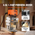 Wood Router 1.25HP 800W Plunge Fixed Base 30000RPM 6 Speed