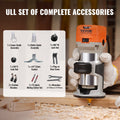 Wood Router 1.25HP 800W 30000RPM 6 Speed Variable with Cutters