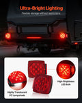 Trailer LED Tail Lights Kit Stop Brake Turn License Plate Waterproof
