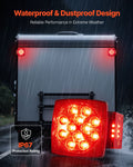 Trailer LED Tail Lights Kit Stop Brake Turn License Plate Waterproof