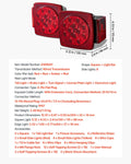 Trailer LED Tail Lights Kit Stop Brake Turn License Plate Waterproof