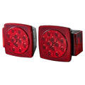 Trailer LED Tail Lights Kit Stop Brake Turn License Plate Waterproof