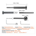 40 Pack Invisible Cable Railing kit, T316 Stainless Steel 3.2mm Invisible Receiver and Swage Stud End for Cable Railing, Swage Tensioner 3.2mm for Wood/Metal Post, Cable Railing Hardware, Black