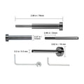 40 Pack Invisible Cable Railing kit, T316 Stainless Steel 3.2mm Invisible Receiver and Swage Stud End for Cable Railing, Swage Tensioner 3.2mm for Wood/Metal Post, Cable Railing Hardware, Black