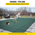 Safety Pool Cover 18x36ft Green Mesh Inground w/ End Steps