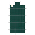 Safety Pool Cover 18x36ft Green Mesh Inground w/ End Steps