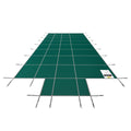 Safety Pool Cover 18x36ft Green Mesh Inground w/ End Steps
