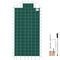 Artiss 20x40ft Rectangle Inground Pool Safety Cover Green Mesh Steps