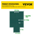 Artiss 20x40ft Rectangle Inground Pool Safety Cover Green Mesh Steps