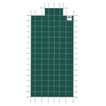 Artiss 20x40ft Rectangle Inground Pool Safety Cover Green Mesh Steps