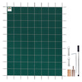 Artiss 20x40ft Rectangle Inground Pool Safety Cover Green Mesh Solid