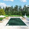 Artiss 20x40ft Rectangle Inground Pool Safety Cover Green Mesh Solid
