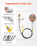 Digital Hydraulic Pressure Test Kit 700 Bar 2 Gauges 9 Couplings