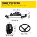 Hydraulic Boat Steering Kit, 300HP Hydraulic Steering Kit Helm Pump, Hydraulic Outboard Steeing Kit with 4267 mm Hydraulic Steering Hose for Boat Steering System