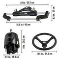 Hydraulic Boat Steering Kit, 300HP Hydraulic Steering Kit Helm Pump, Hydraulic Outboard Steeing Kit with 4267 mm Hydraulic Steering Hose for Boat Steering System