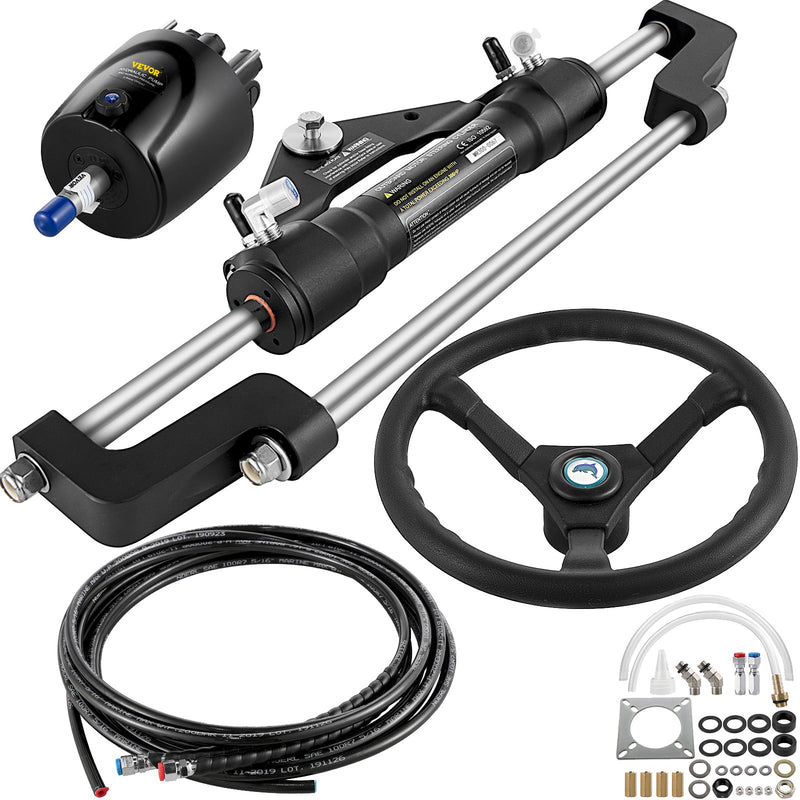 Hydraulic Boat Steering Kit 300HP Helm Pump 4267mm Hose