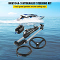 Hydraulic Boat Steering Kit 300HP Helm Pump 4267mm Hose
