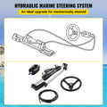 Hydraulic Boat Steering Kit 300HP Helm Pump Cylinder Wheel 24ft