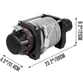 Industrial Hydraulic Winch 9071kg 24m Steel Cable Mechanical Lock