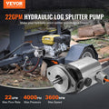 Hydraulic Log Splitter Pump 22GPM 2 Stage 4000PSI 1'' Inlet