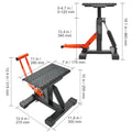 Dirt Bike Lift Stand, Motorcycle Jack Lift Stand 440 lbs Capacity and Hydraulic Lift Operation, Adjustable Height Hoist Table, for Dirt Pit Bike Repair, Maintenance, Dirt Bike Accessories